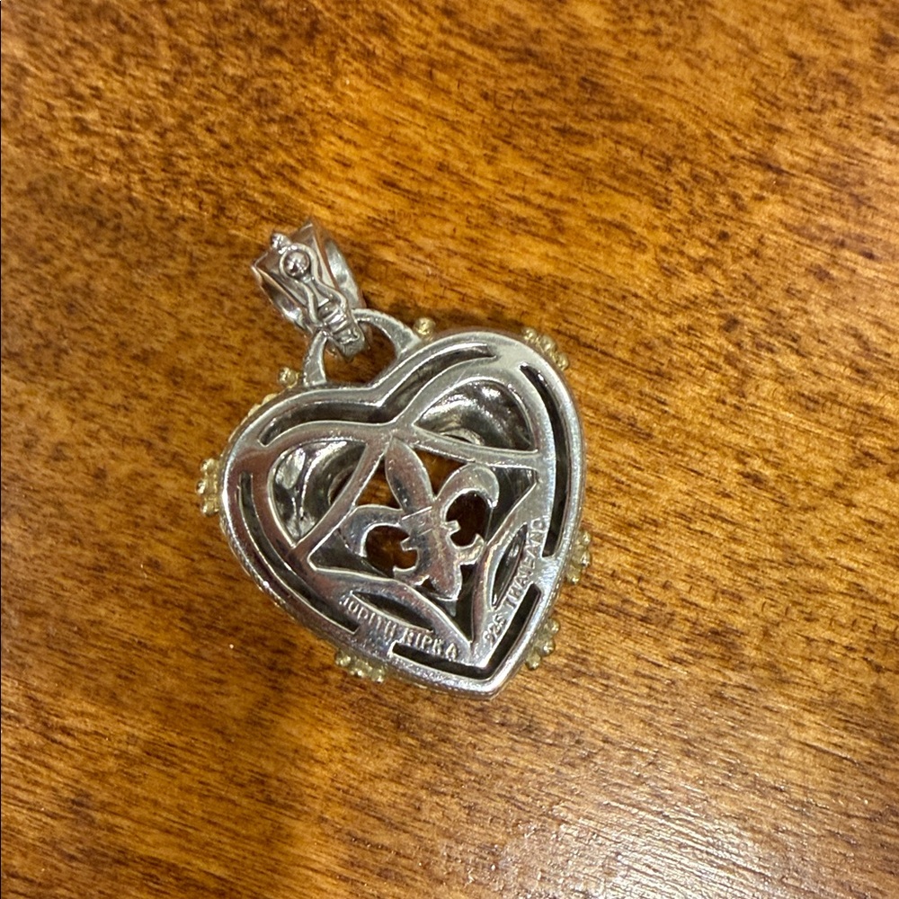 Judith Ripka Sterling Silver & 14K Clad Heart Enhancer - Picture 2 of 3